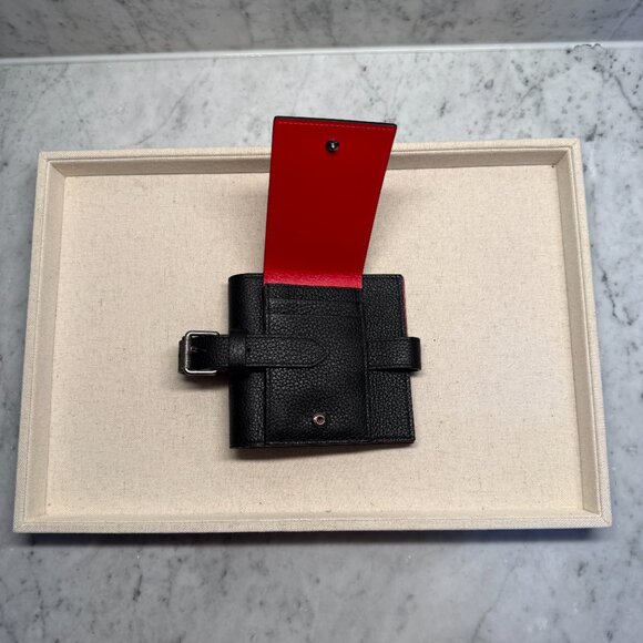 Christian Louboutin Black & Red Card Holder • Unisex Arm/Ankle Strap Case - Picture 8 of 15